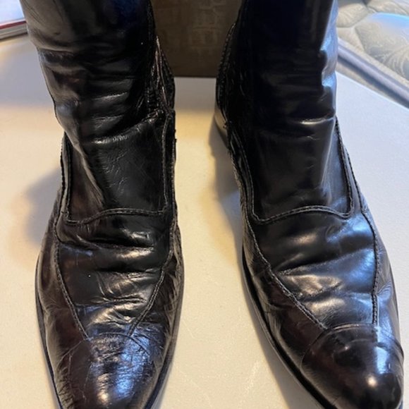 Jo Ghost  Boots  Men\'s Size 46 EU/12 US Black Distressed Leather main image 5
